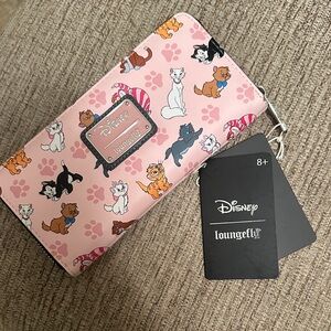 Loungefly Pink Cat Pattern Wallet